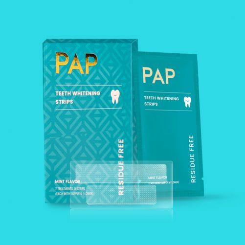 Полоски для отбеливания зубов PAP без остатков
